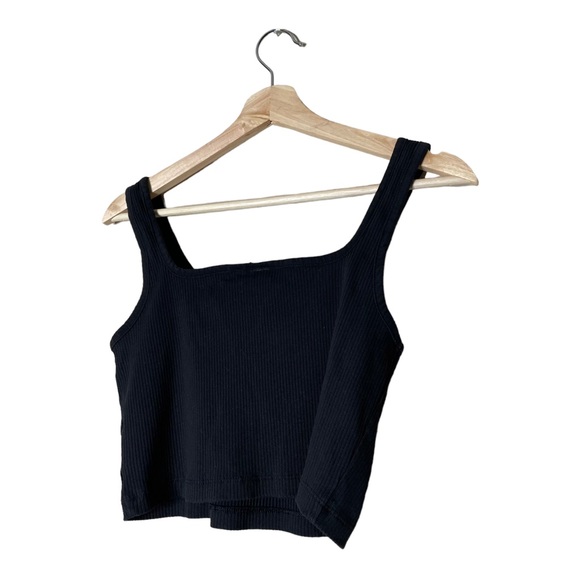 Puma black ribbed crop top size L - Picture 3 of 4